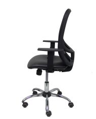 Silla Ergonómica Cilanco negra negra asiento brazo regulable base cromada