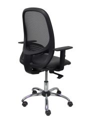 Silla Ergonómica Cilanco negra negra asiento brazo regulable base cromada
