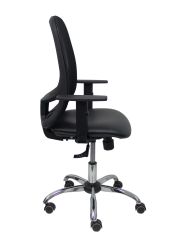 Silla Ergonómica Cilanco negra negra asiento brazo regulable base cromada