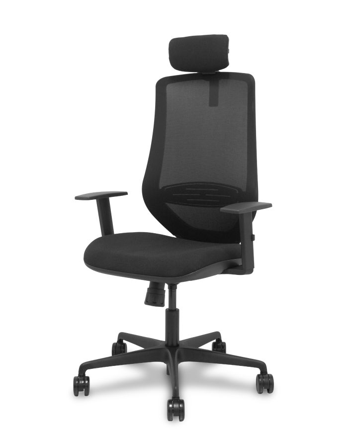Silla Ergonómica Mardos sincro negra bali brazo regulable