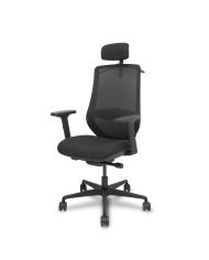 Silla Ergonómica Mardos traslack negra bali brazo 2D cabecero y perchero