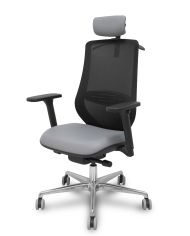Silla Ergonómica Mardos traslack negra brazo 3D cabecero perchero