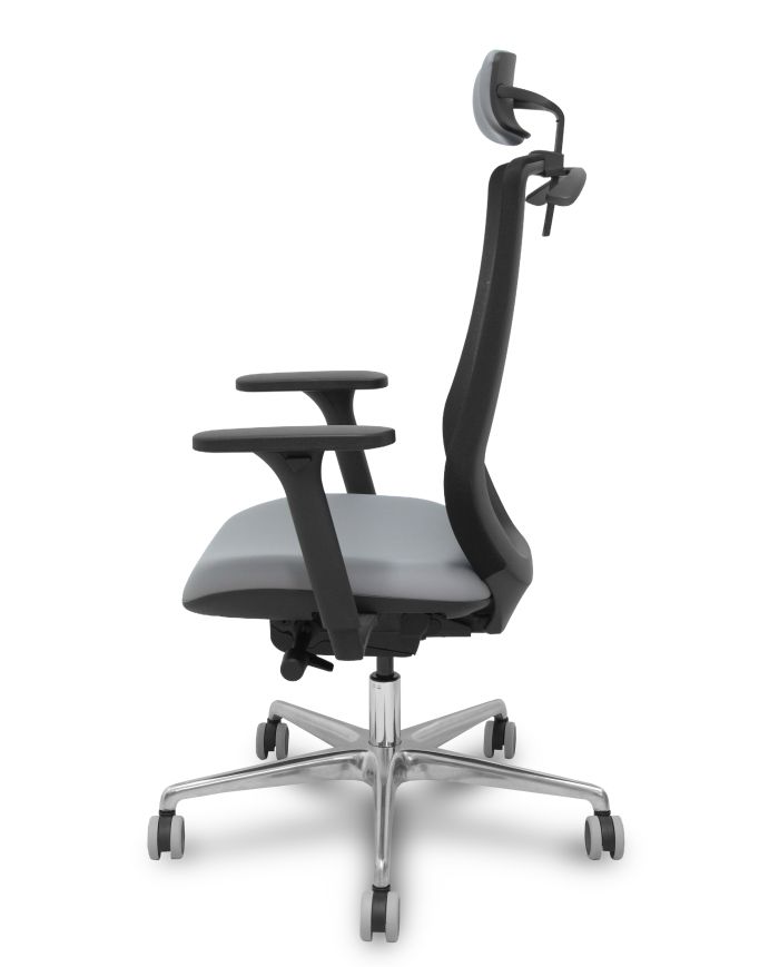 Silla Ergonómica Mardos traslack negra brazo 3D cabecero