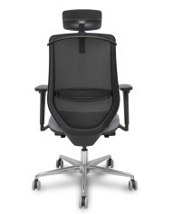 Silla Ergonómica Mardos traslack negra brazo 3D cabecero perchero