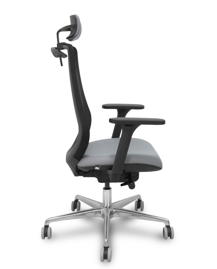 Silla Ergonómica Mardos traslack negra brazo 3D cabecero