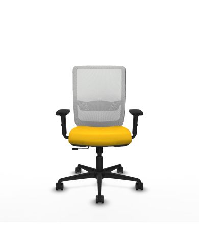 Silla Ergonómica Haches traslack blanca bali brazos 2D base