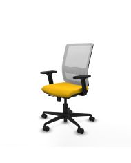 Silla Ergonómica Haches traslack blanca bali brazos 2D base nailon