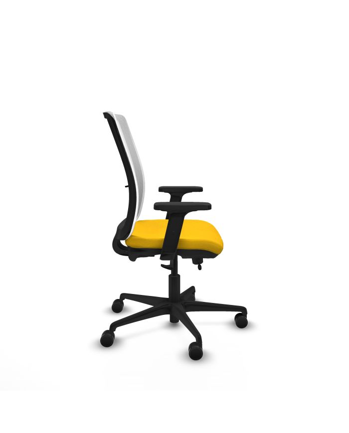 Silla Ergonómica Haches traslack blanca bali brazos 2D base