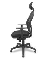 Silla Ergonómica Jorquera negra asiento bali con cabecero fijo y