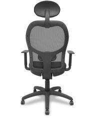 Silla Ergonómica Jorquera negra asiento bali con cabecero fijo y