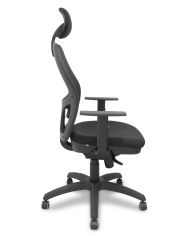 Silla Ergonómica Jorquera negra asiento bali con cabecero fijo y