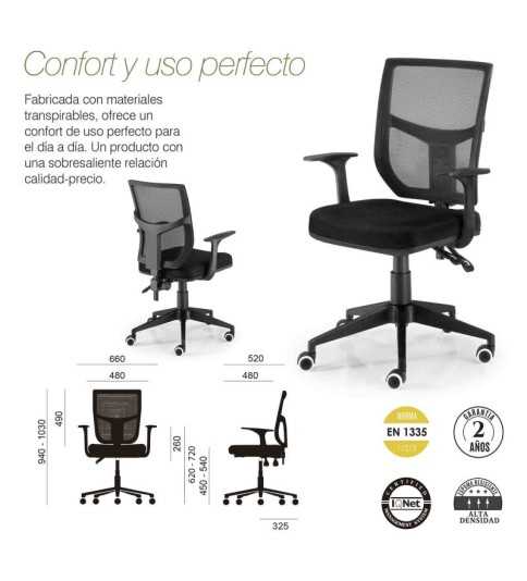 Silla de Oficina ROMA de Euromof, uso recomendado 8 horas-0