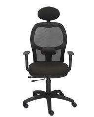 Silla Ergonómica Jorquera negra asiento bali con traslak y cabecero