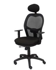 Silla Ergonómica Jorquera negra asiento bali con traslak y cabecero