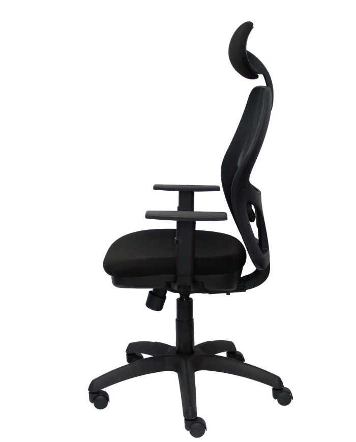 Silla Ergonómica Jorquera negra asiento bali con traslak y cabecero