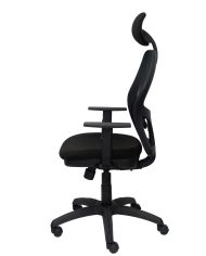 Silla Ergonómica Jorquera negra asiento bali con traslak y cabecero