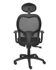 Silla Ergonómica Jorquera negra asiento bali con traslak y cabecero