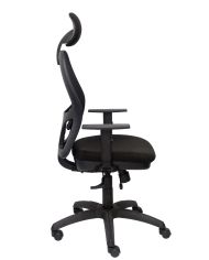Silla Ergonómica Jorquera negra asiento bali con traslak y cabecero