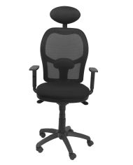 Silla Ergonómica Jorquera negra asiento con cabecero fijo