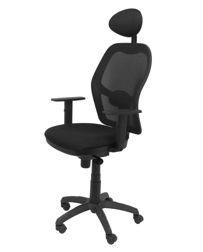 Silla Ergonómica Jorquera negra asiento con cabecero fijo
