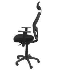 Silla Ergonómica Jorquera negra asiento con cabecero fijo