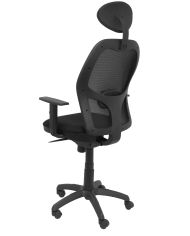 Silla Ergonómica Jorquera negra asiento con cabecero fijo