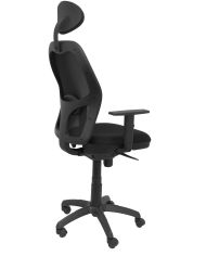Silla Ergonómica Jorquera negra asiento con cabecero fijo