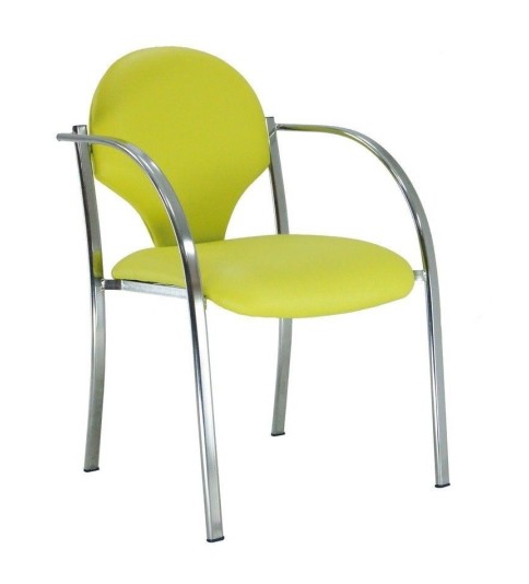 Silla confidente modelo CONFIDA, con tapa trasera tapizada
