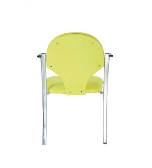 Silla confidente modelo INCA de Vincolo, con tapa trasera tapizada