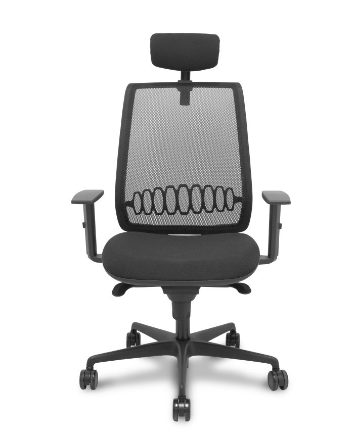 Silla Ergonómica Alares sincro negra bali brazo regulable