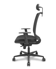 Silla Ergonómica Alares sincro negra bali brazo regulable cabecero regulable