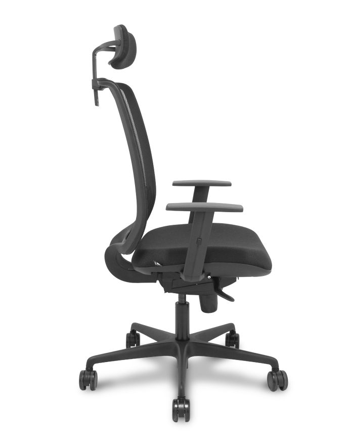 Silla Ergonómica Alares sincro negra bali brazo regulable