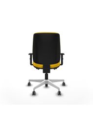 Silla Ergonómica Alares tapizada traslack bali brazos 1D base blanca