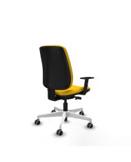 Silla Ergonómica Alares tapizada traslack bali brazos 1D base blanca