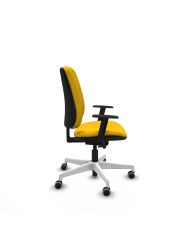 Silla Ergonómica Alares tapizada traslack bali brazos 1D base blanca