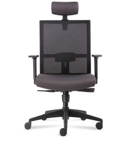 Silla ergonómica de oficina modelo VERONA de Vincolo, con cabezal, brazos regulables