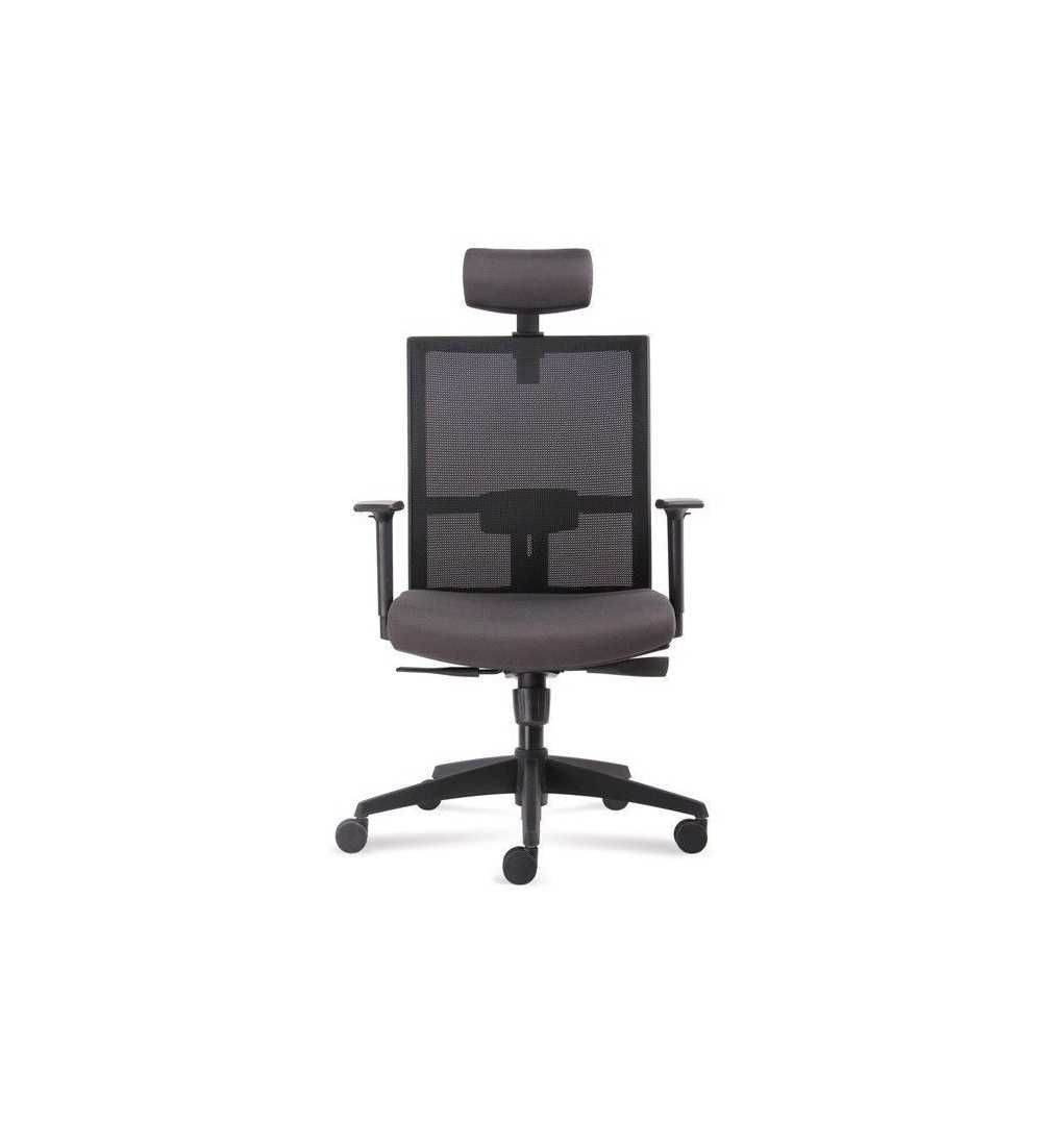 Silla ergonómica de oficina modelo VERONA de Vincolo, con cabezal, brazos regulables