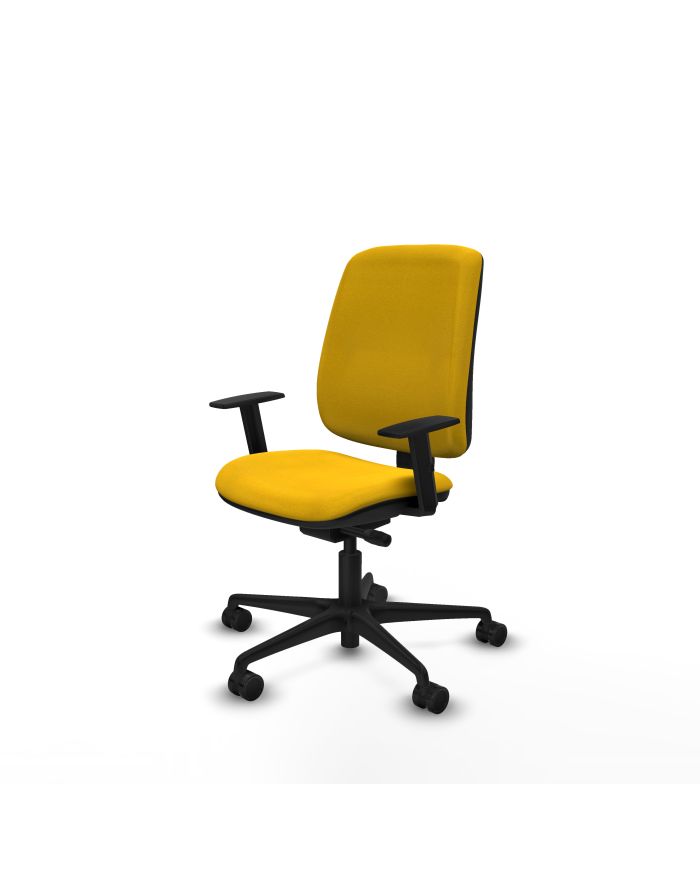 Silla Ergonómica Alares tapizada traslack bali brazos 1D base nailon