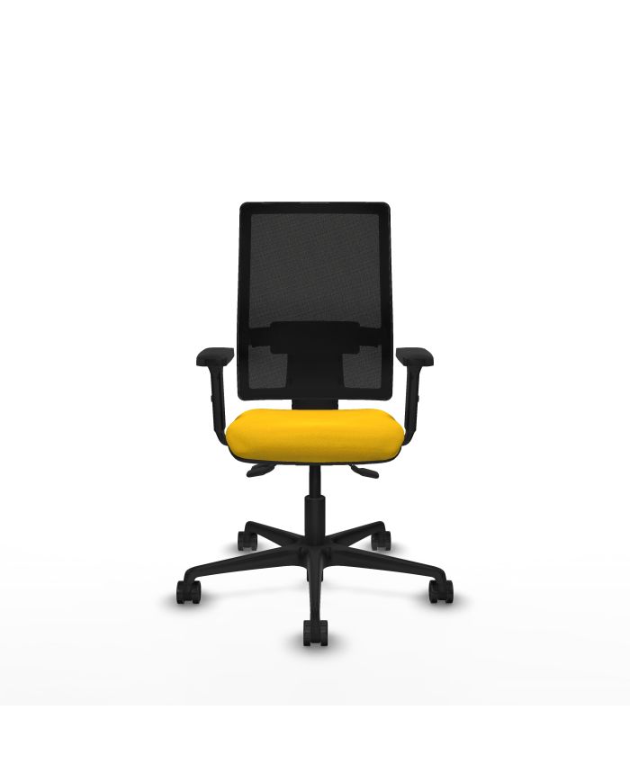Silla Ergonómica Bormate asincro negra bali brazos 2D base nailon
