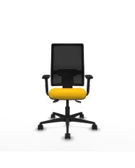 Silla Ergonómica Bormate asincro negra bali brazos 2D base nailon