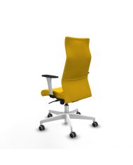 Silla Confidente Albacete dirección sincro bali brazos 1D blancos base blanca ruedas 65 engomadas