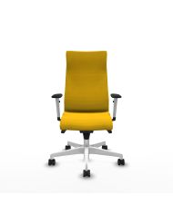 Silla Ergonómica Albacete dirección sincro bali brazos 1D blancos base blanca ruedas 65 nailon
