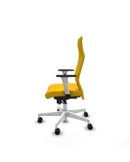 Silla Ergonómica Albacete dirección sincro bali brazos 1D blancos base blanca ruedas 65 nailon