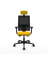 Silla Ergonómica Bormate asincro negra asiento bali brazos 2D cabecero regulable