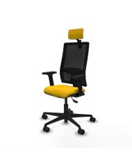 Silla Ergonómica Bormate asincro negra asiento bali brazos 2D cabecero regulable