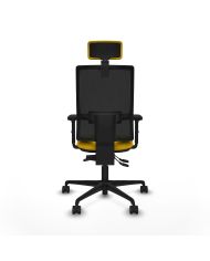 Silla Ergonómica Bormate asincro negra asiento bali brazos 2D cabecero regulable