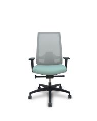 Silla Ergonómica Indeed traslack resp. asiento tonal claro brazos 2D base poliamida
