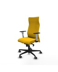 Silla Ergonómica Albacete dirección sincro bali brazos 1D blancos base nailon ruedas 65 engomadas
