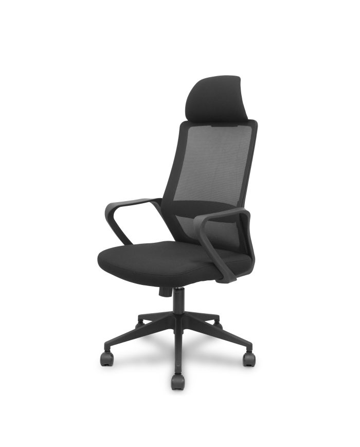 Silla Pro534 negra respaldo asiento base piramidal negra