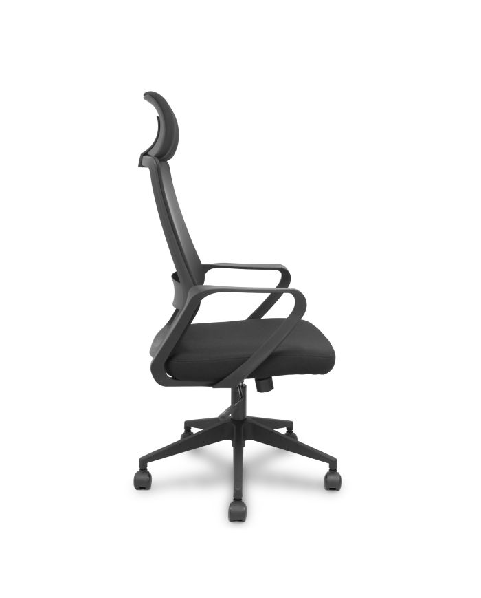 Silla Pro534 negra respaldo asiento base piramidal negra